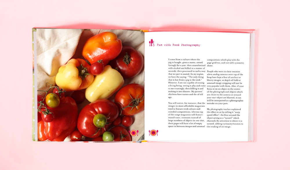 Fun With Food Photography Book Opened on Tomato Page