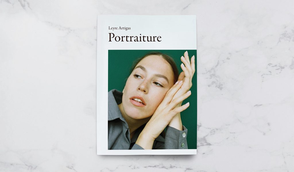 Book cover titled "Portraiture" by Leyre Artigas, exemplifying how publishing builds credibility and personal branding