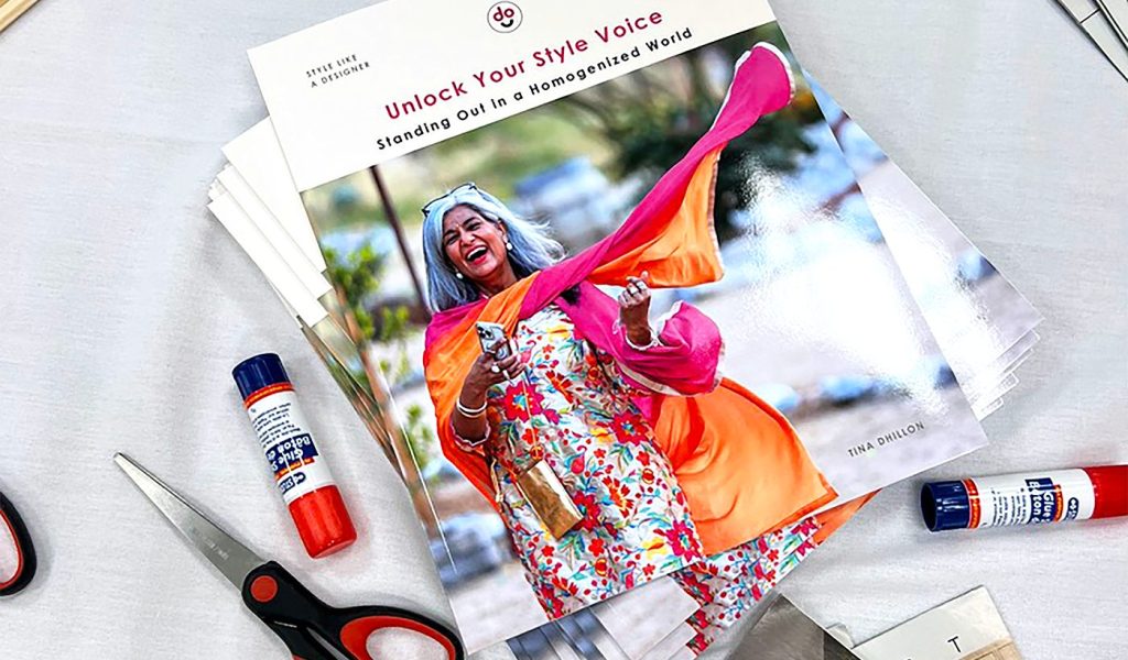 photo of bulk printed workbooks, Unlock Your Style Voice by self published author Tina Dhillon